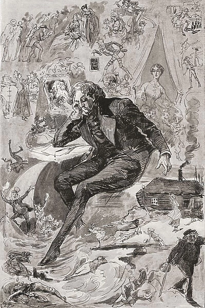 David Copperfield. Illustration By Harry Furniss For The Charles Dickens Novel David Copperfield, From The Testimonial Edition, Published 1910