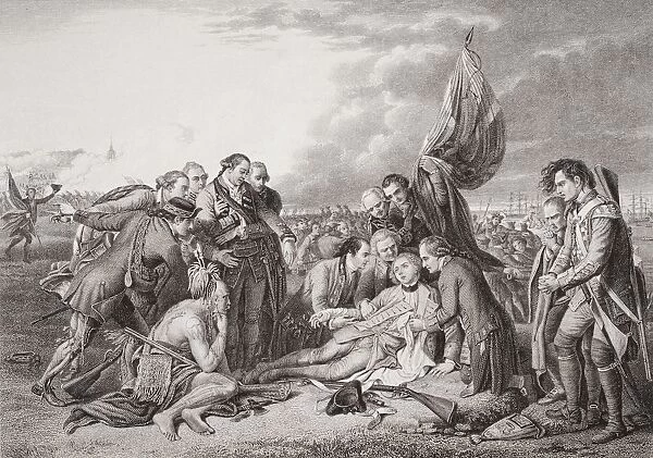 The Death Of General Wolfe On The Heights Of Abraham, Quebec, Canada, September 13, 1759. James Wolfe, 1727-1759. British General. Engraved By T. Brown After Benjamin West. From The Book 'Illustrations Of English And Scottish History'Volume Ii