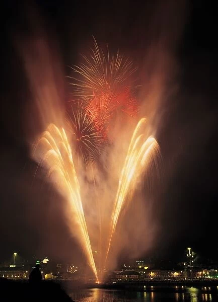Derry, Co Derry, Ireland; Display Of Fireworks