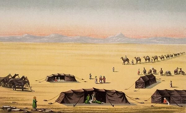 Our Desert Camp From A Painting By Charles Tyrwhitt-Drake. From The Book The Life Of Captain Sir Richard Burton, Volume I, By His Wife Isabel Burton, Published 1893
