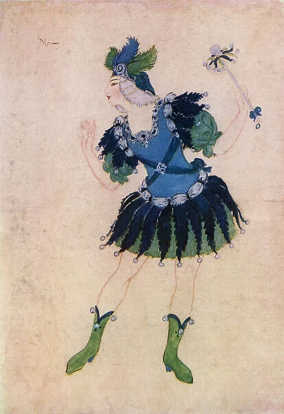 Design For The Costume Of Momus In The Opera Phebus And Pan. From The Picture By Edmund Dulac From The Book Princess Marie-JosA©s Childrens Book Published 1916