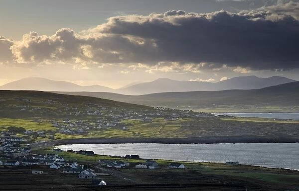 Dooagh, Achill Island, Co Mayo, Ireland; Morning Light Over A Village