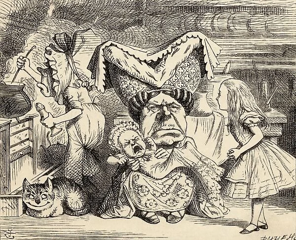 The Duchess With Her Family Illustration By John Tenniel From The Book Alicess Adventures In Wonderland By Lewis Carroll Published 1891