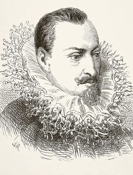 Edmund Spenser Circa 1552 To 1599 English Poet Laureate Author Of The Faerie Queene. From The National And Domestic History Of England By William Aubrey Published London Circa 1890