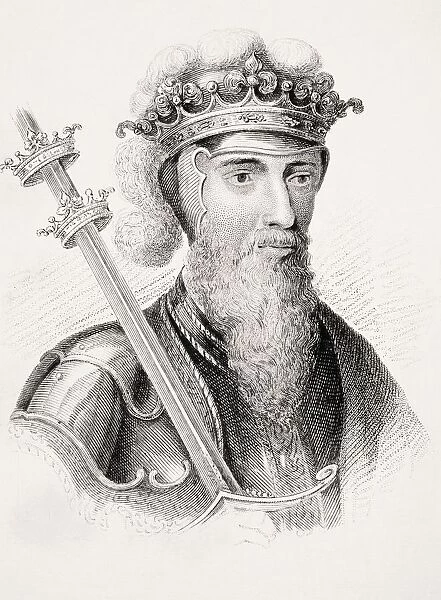 Edward Iii 1312-1377 King Of England From Old Englands Worthies By Lord Brougham And Others Published London Circa 1880 s