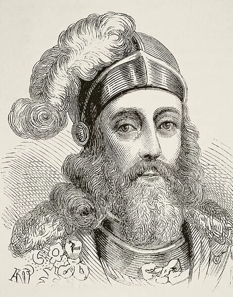 Edward Prince Of Wales 1330 To 1376. The Black Prince. From The National And Domestic History Of England By William Aubrey Published London Circa 1890