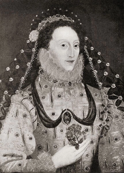 Elizabeth I, 1533 To 1603. Queen Of England And Ireland. From The Book Elizabeth And Essex By Lytton Strachey Published 1928