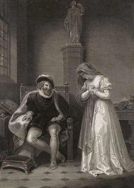 Engraving Dated 1797 By W. C. Wilson After W. Smirke Ra Of Angelo And Isabella In Act 2 Scene 4 Of Measure For Measure By William Shakespeare