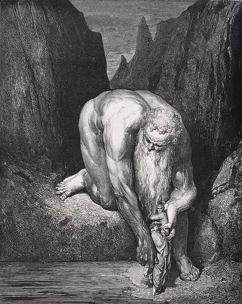 Engraving By Gustave Dore 1832-1883 French Artist And Illustrator For Inferno By Dante Alighieri Canto Xxxi Lines 133 To 135