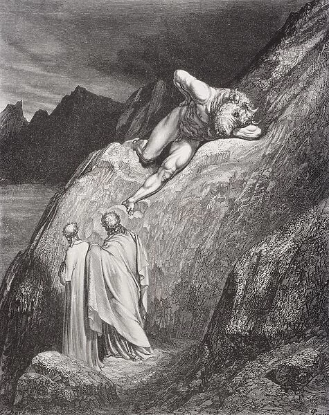 Engraving By Gustave Dore 1832-1883 French Artist And Illustrator For Inferno By Dante Alighieri Canto Xii Lines 11 To 14