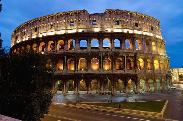 Europe, Italy, Rome, Colosseum Dusk