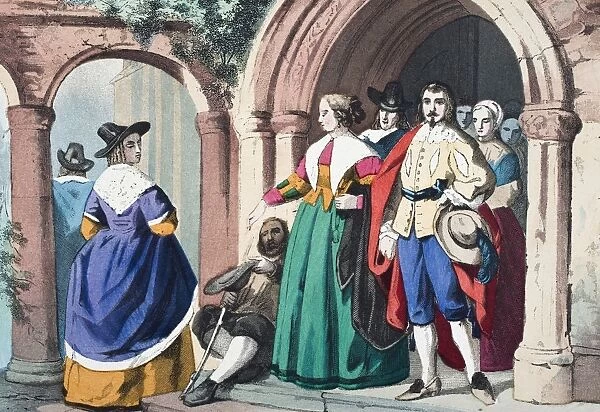 Everyday Clothes Of Ordinary English People At The Time Of King Charles I. From The National And Domestic History Of England By William Aubrey Published London Circa 1890