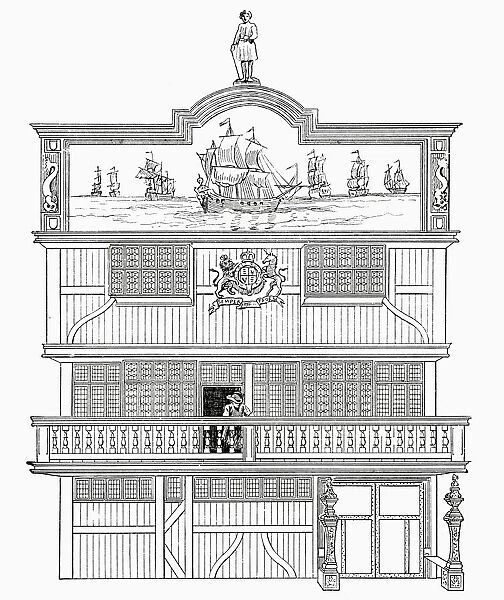 Facade Of The Old East India House, London, England. From The Book Short History Of The English People By J. R. Green, Published London 1893
