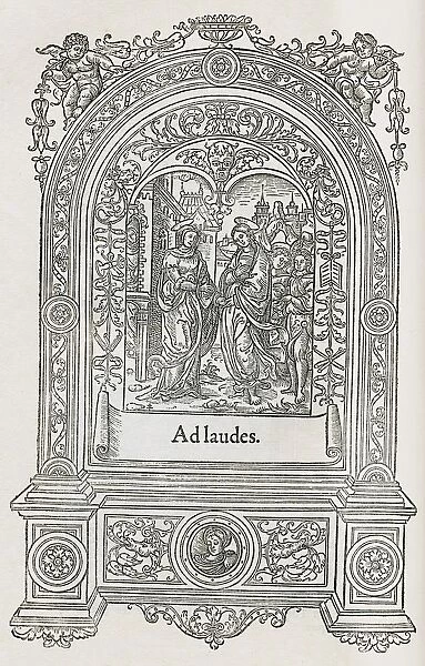 Facsimile Of Ornamented Title Page By Geofroy Tory From De Natura Stirpium Libri Tres Joanne Ruellio Authore Printed Paris 1536 From A Catalogue Of A Collection Of Engravings Etchings And Woodcuts By Richard Fisher Published 1879