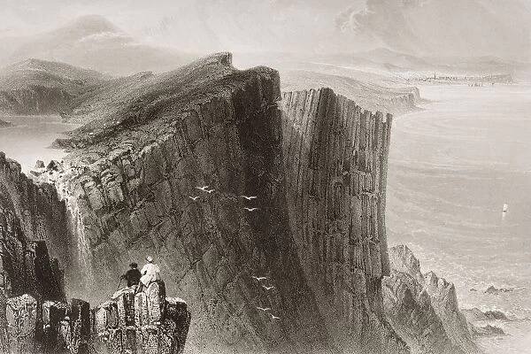 Fairhead, County Antrim, Ireland. Drawn By W. H. Bartlett, Engraved By R. Brandard. From 'The Scenery And Antiquities Of Ireland'By N. P. Willis And J. Stirling Coyne. Illustrated From Drawings By W. H. Bartlett. Published London C. 1841