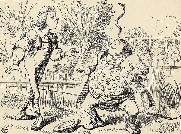Father William Balancing An Eel On His Nose Illustration By John Tenniel From The Book Alicess Adventures In Wonderland By Lewis Carroll Published 1891