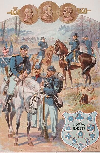 Federal Uniforms During The American Civil War 1861 To 1865. Artist H. A. Ogden
