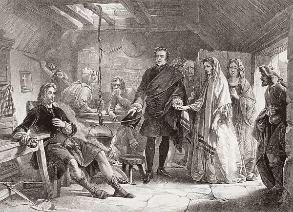 The First Meeting Of Prince Charles With Flora Macdonald In The Isalnd Of South Uist, 1747. Engraved By R. Anderson After A. Johnstone. From The Book 'Illustrations Of English And Scottish History'Volume Ii