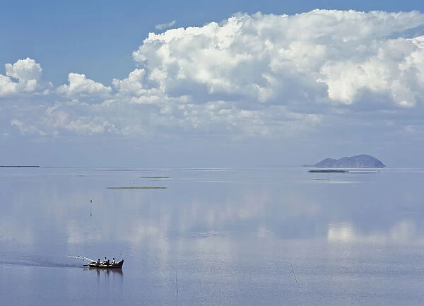Fishing Boat Returning To Chisi Island In Lake Chilwa, Malawi