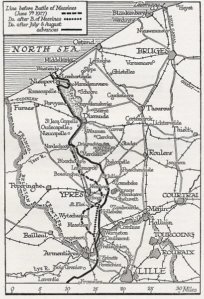 The Flanders Front Line July And August 1917. From The Year 1917 Illustrated, Published London 1918