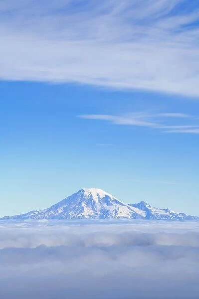 Fog, Mount Rainier, Washington Cascades, Washington, United States Of America