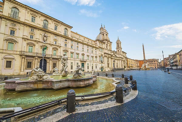 Fountain In Piazza Navona; Rome, Italy
