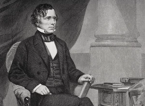 Franklin Pierce 1804 To 1869. 14Th President Of The United States 1853 To 1857. From Painting By Alonzo Chappel