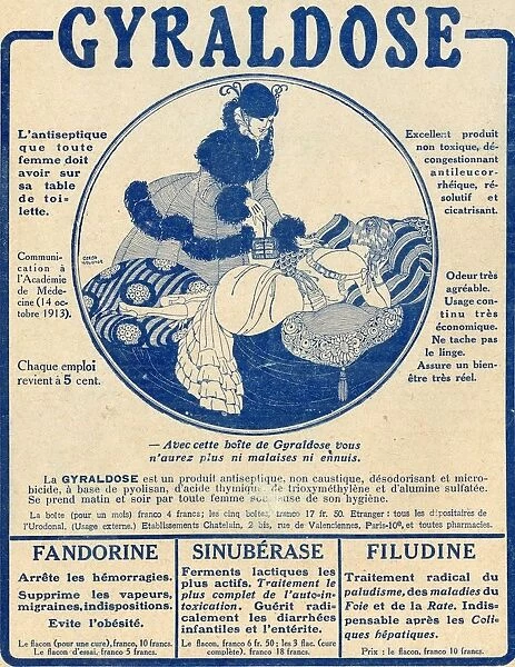 French Advertisement C. 1916 For Gyraldose An Antiseptic Feminine Hygiene Product