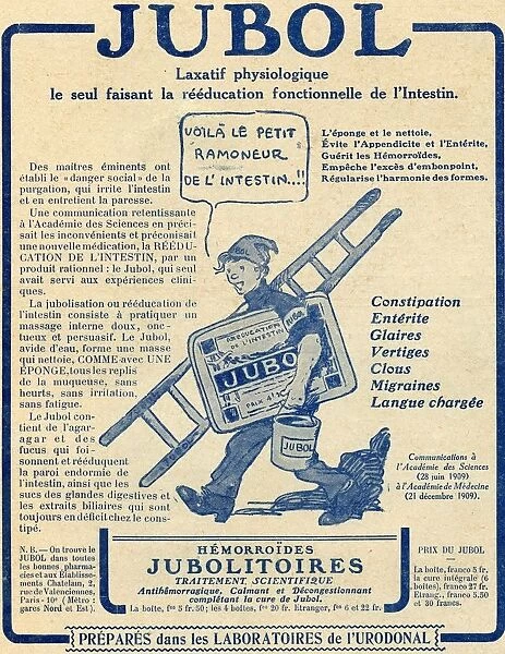 French Advertisement C. 1916 For Jubola Laxative