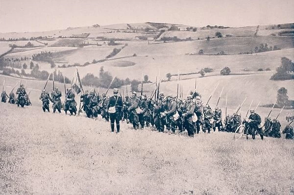 French Infantry Advancing Through Farmland In North-Eastern France
