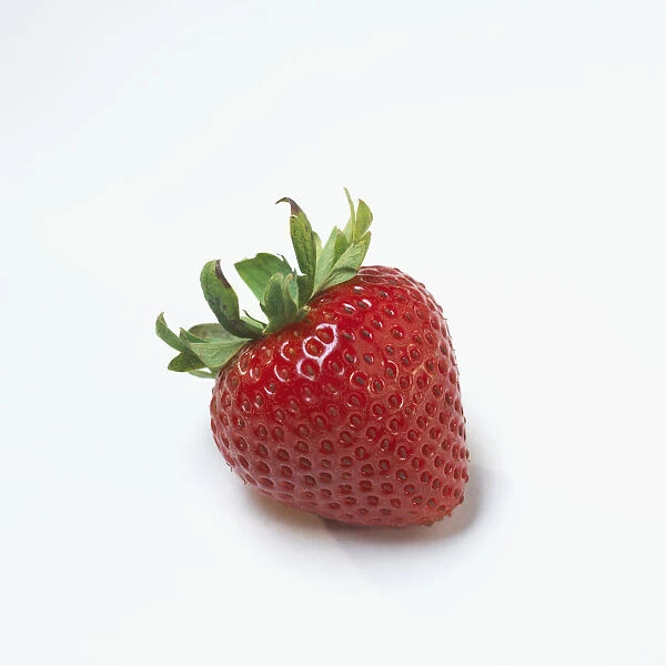 Fresh Ripe Strawberry Against White Background