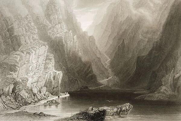 The Gap Of Dunloe, Killarney, County Kerry, Ireland. Drawn By W. H. Bartlett, Engraved By J. T. Willmore. From 'The Scenery And Antiquities Of Ireland'By N. P. Willis And J. Stirling Coyne. Illustrated From Drawings By W. H. Bartlett. Published London C. 1841
