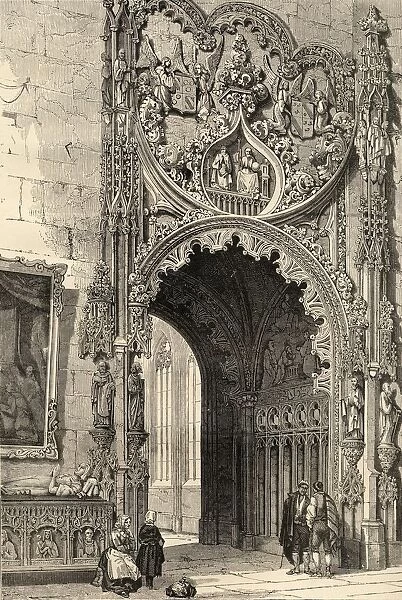 Gateway Of The Cathedral Segovia Spain From The Book Spanish Pictures By The Rev Samuel Manning Published 1870