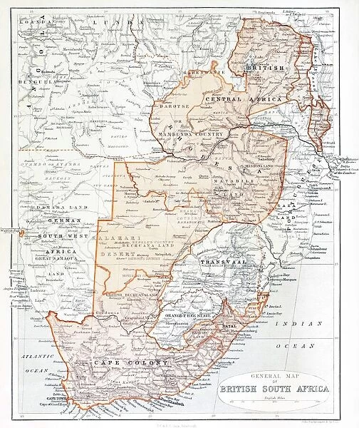 General Map Of British South Africa. From The Book South Africa And The Transvaal War, Volume 1 By Louis Creswicke, Published 1900