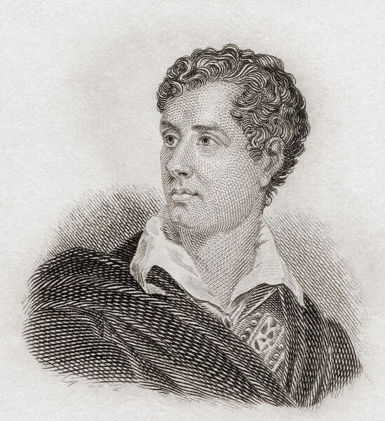 George Gordon Byron, 6Th Baron Byron, 1788 To 1824, Aka Lord Byron. English Poet And Leading Figure In Romanticism. From Crabbs Historical Dictionary Published 1825