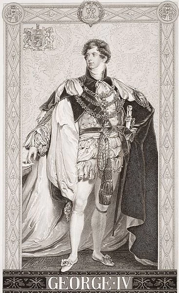 George Iv, 1762-1830 King Of Great Britain And Ireland, And King Of Hanover 1820-1830. Engraved By A Krausse Drawn By J L Williams After Sir T Lawrence. From The Book 'Illustrations Of English And Scottish History'Volume Ii
