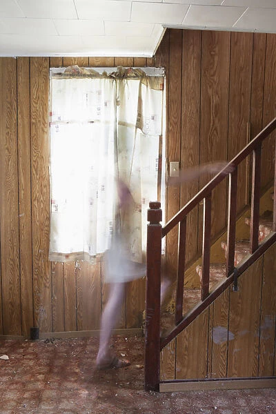 Ghost On The Stairs; Thunder Bay, Ontario, Canada