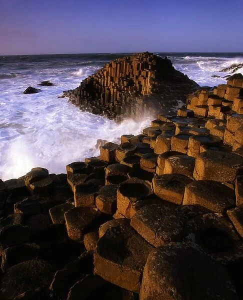 The Giants Causeway, County Antrim, Ireland; Volcanic Rock Formations On Irelands Coast