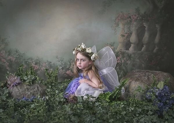 A Girl Dressed As A Fairy; Victoria, British Columbia, Canada