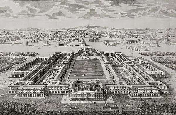 Golden Palace Of The Emperor Nero (Ad 54-68). 18Th Century Print Engraved By J. Blundell
