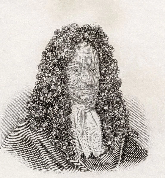 Gottfried Wilhelm Leibniz, 1646 To 1716. German Mathematician And Philosopher. From Crabbs Historical Dictionary Published 1825