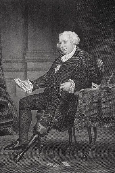 Gouverneur Morris 1752-1816. American Statesman And Financial Expert. Helped Write The Final Draft Of The Constitution Of The United States. From Painting By Alonzo Chappel