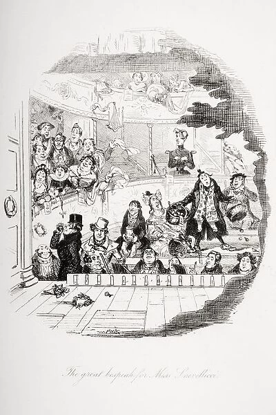The Great Bespeak For Miss. Snevelli. Illustration From The Charles Dickens Novel Nicholas Nickleby By H. K. Browne Known As Phiz