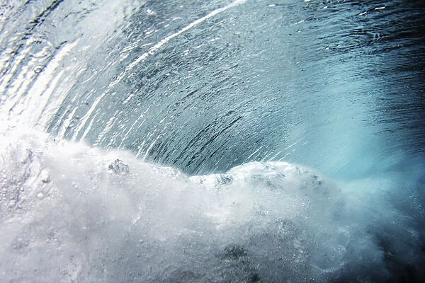 Hawaii, Crashing Blue Underwater Wave