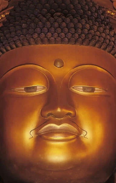 Hawaii, Windward Oahu, Valley Of The Temples, Byodo Inn, Close-Up Of Buddha Statue