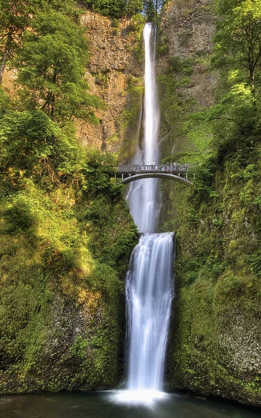 Full Height Of Multnomah Falls; Oregon United States Of America
