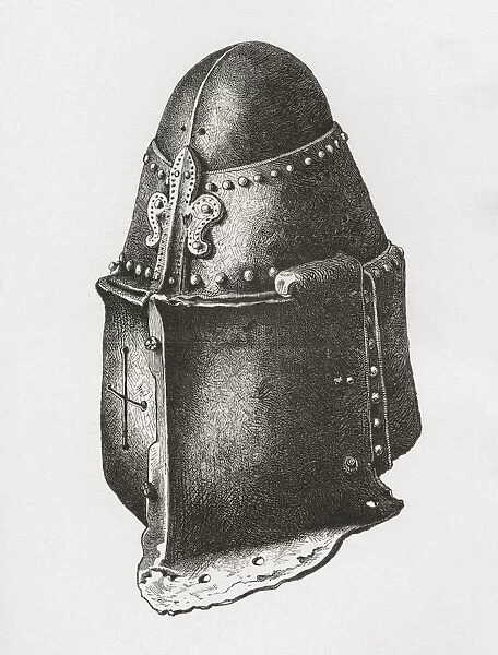 Helmet C. 1350, Similar To That Of The Black Prince In Canterbury Cathedral But With The Pi