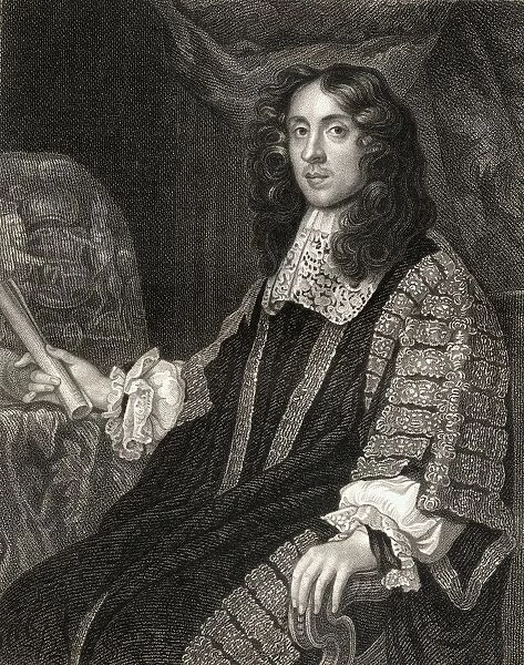 Heneage Finch 1St. Earl Of Nottingham, Baron Finch Of Daventry, 1621-1682. Lord Chancellor Of England. From The Book 'Lodges British Portraits'Published London 1823