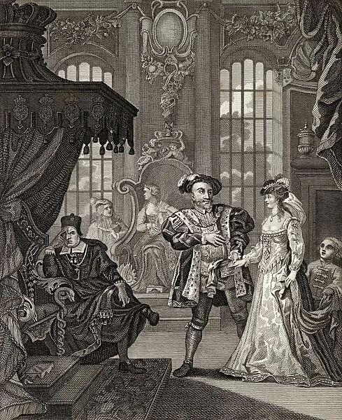 Henry The Eighth And Anna Boleyne Engraved By T Cooke After Hogarth From The Works Of Hogarth Published London 1833