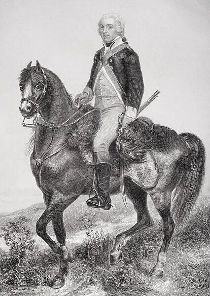 Henry Lee 1756 - 1818. Cavalry Officer In American Revolution. Known As Light Horse Harry. Father Of Robert E. Lee. From Painting By Alonzo Chappel